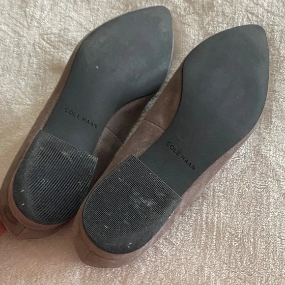 Cole Haan Women's Taupe Suede Loafers - Picture 4 of 11